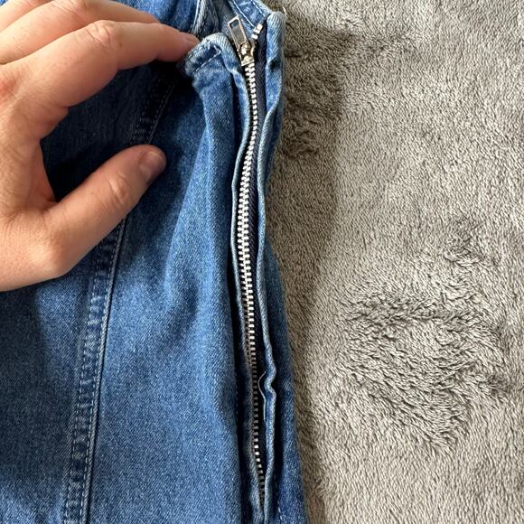 Vintage Kids Radishes and Roses Size 10 Denim Overall Dress 100% Cotton - Picture 6 of 11